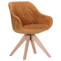 KRZESŁO Z PODŁOKIETNIKAMI COOL - czarny/curry, Lifestyle, tkanina/drewno (60/83/65cm) - Landscape