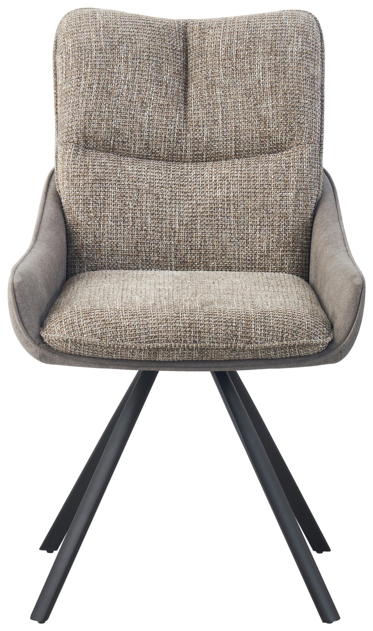 Scaun TESSA - negru/maro deschis, Modern, lemn/metal (55/92/63cm) - Premium Living