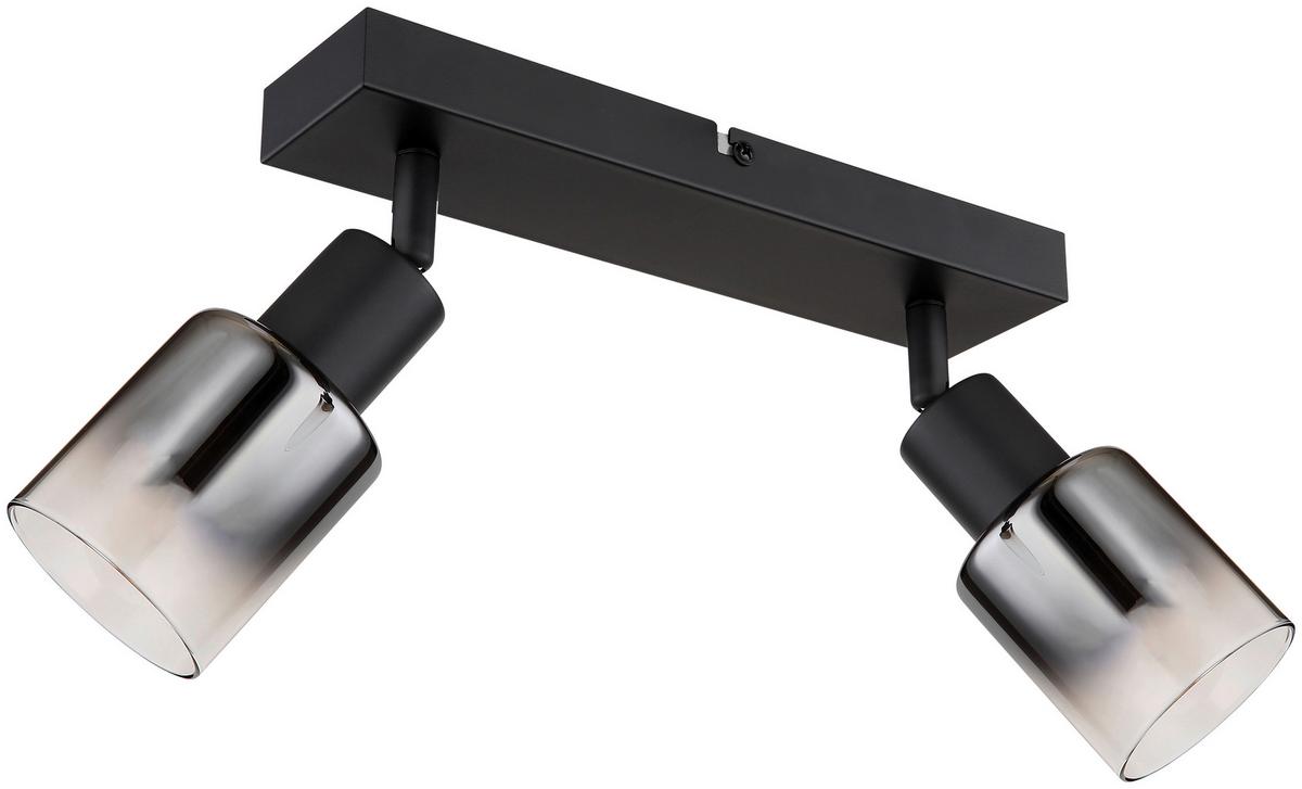 Strahler Rudio Schwarz max. 40 Watt - Schwarz, MODERN, Glas/Metall (26/7/14cm) - Mömax