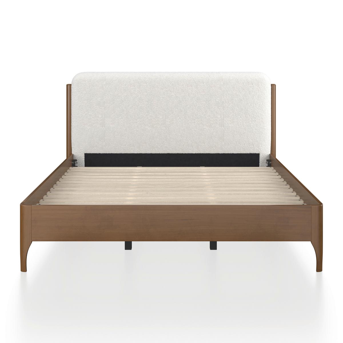 Polsterbett Amina ca. 180x200 cm Elfenbein - Hellbraun/Elfenbein, MODERN, Holz/Holzwerkstoff (180/200cm) - Bessagi Home