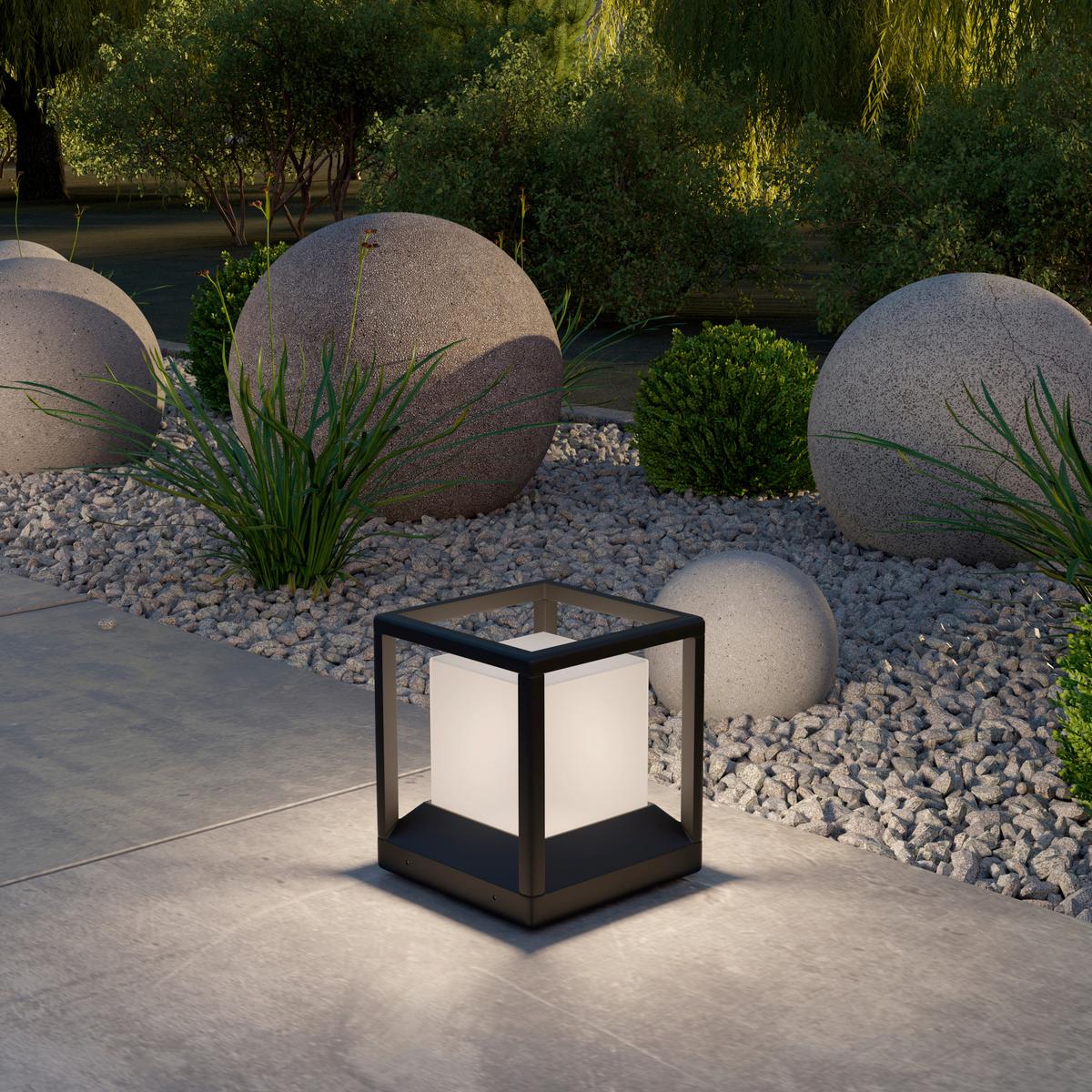 Wegeleuchte O455fl-01gf - Dunkelgrau, Design, Kunststoff/Metall (22,7/22,7/25,5cm) - MAYTONI
