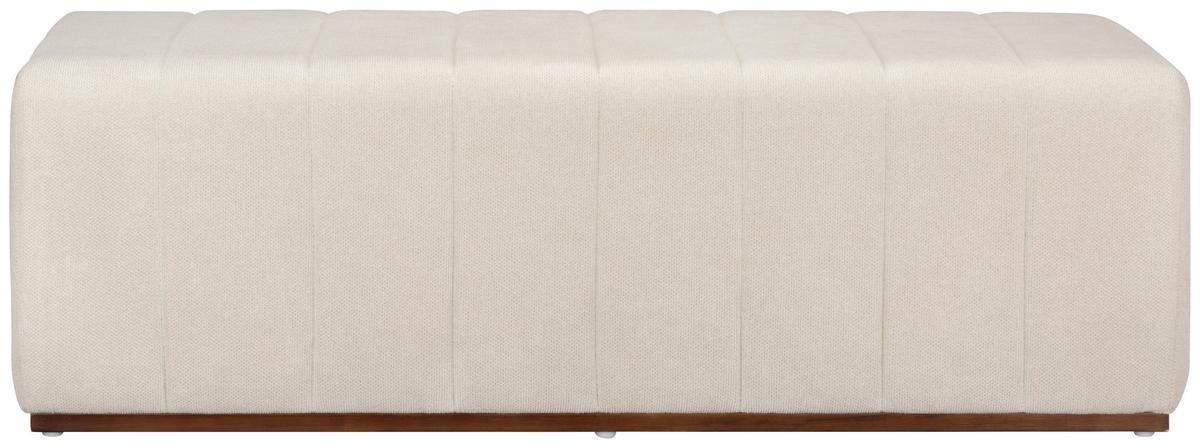 SIEDZISKO JULA - beżowy/kolor naturalny, Design, drewno/tkanina (122/41/45cm) - MID.YOU