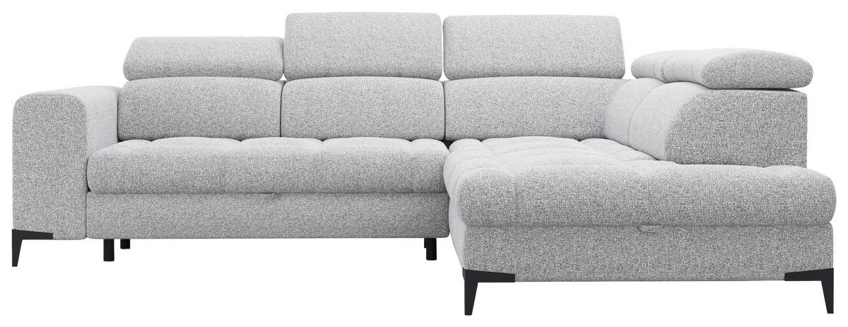 Sarokkanapé Mason - világosszürke/krémszínű, Modern, műanyag/faalapú anyag (271/211cm) - Mömax