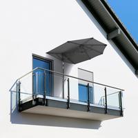 Ampelschirm Salerno Mezza ca.150x228x150cm Anthrazit - Anthrazit, Basics, Textil/Metall (150/228/150cm) - Schneider