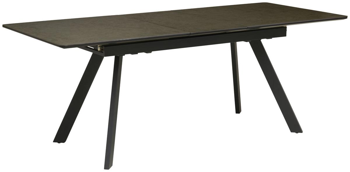 Jedilna Miza Tea, Črna, Keramika, 160-200x90 - črna/antracit, Trendi, kovina/leseni material (160-200/76/90cm) - MID.YOU