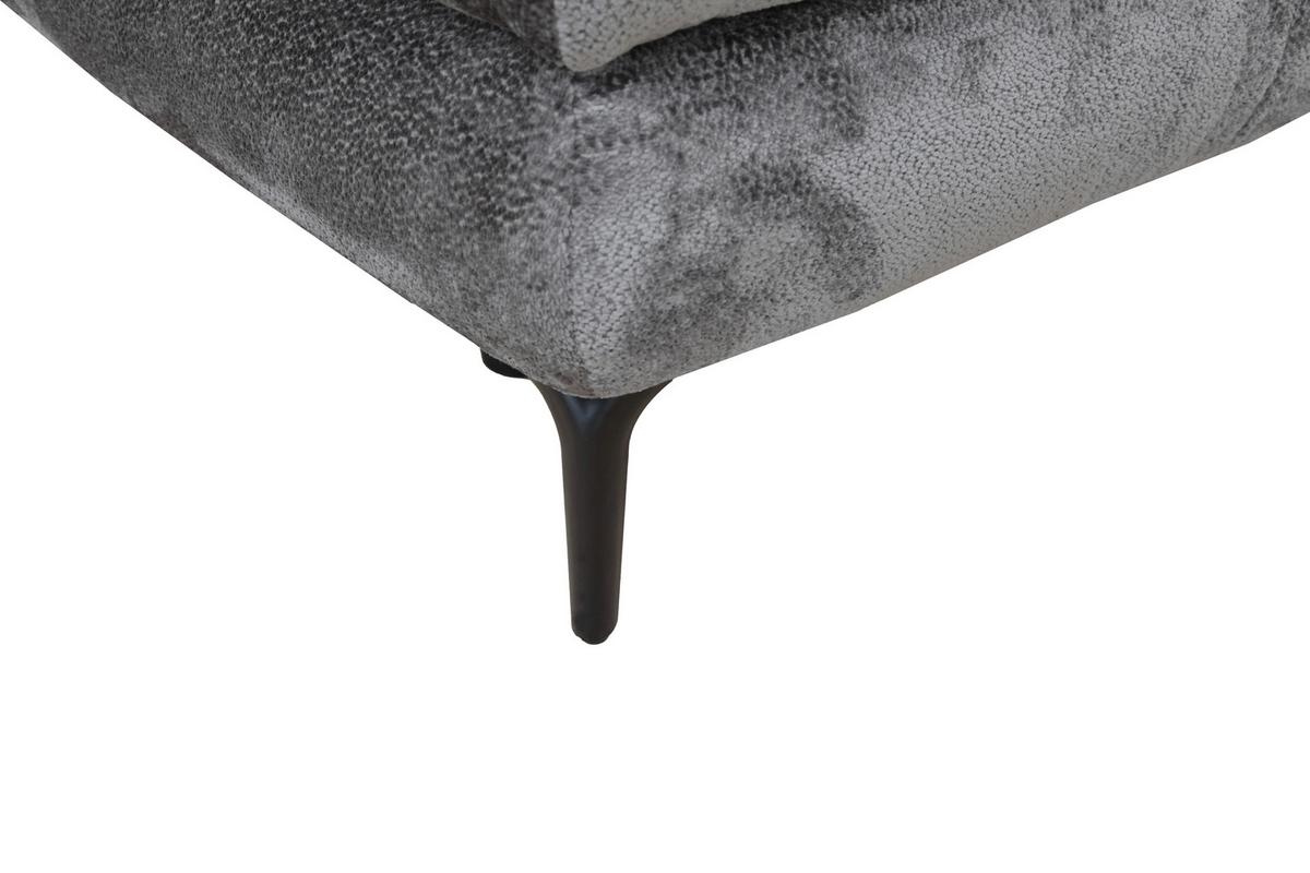 Trosjed Perla - boje grafita/crna, Konvencionalno, tekstil/metal (203/94/96cm) - Modern Living