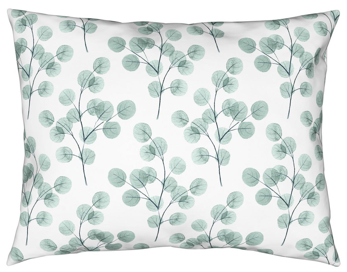 Bettwäsche Bio-Anna Design Weiß/Jadegrün ca. 140x200cm - Jadegrün/Weiß, Natur, Textil (140/200cm) - ecoTree