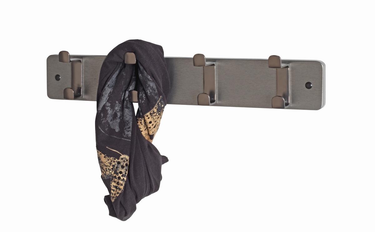 Hakenleiste Freddy 4 Anthrazit/Grau - Anthrazit/Grau, Konventionell, Holzwerkstoff/Metall (45/7/6cm) - Mömax