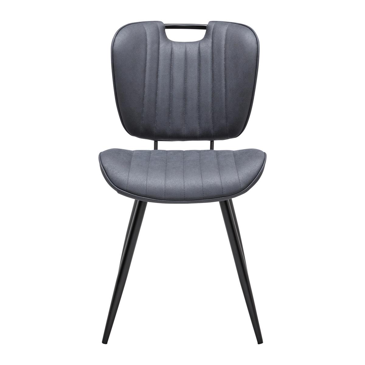 KRZESŁO HINA - czarny/szary, Modern, metal/drewno (46/84/57cm) - Bessagi Home