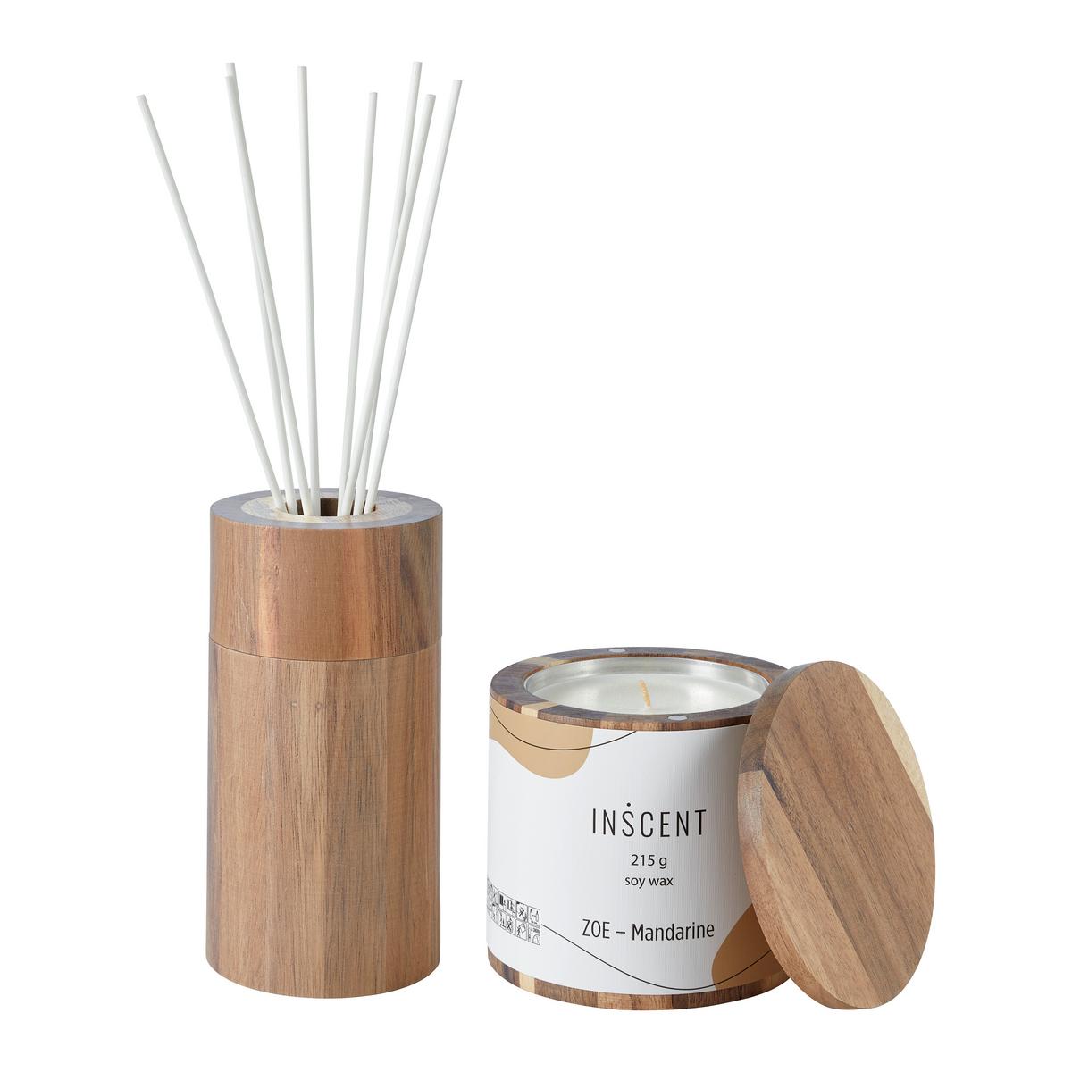 Diffuser Zoe diverse Düfte - Champagner/Pastellblau, MODERN, Glas/Holz (100ml) - Mömax