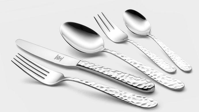 ZESTAW SZTUĆCÓW 630-370 - kolor stalowy, Basics, metal (43/25/5cm) - Justinus
