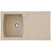 Spüle Boston beige Kunststein B: ca. 86 cm - Beige, Trend, Glas/Kunststoff (86/20/50cm) - Respekta