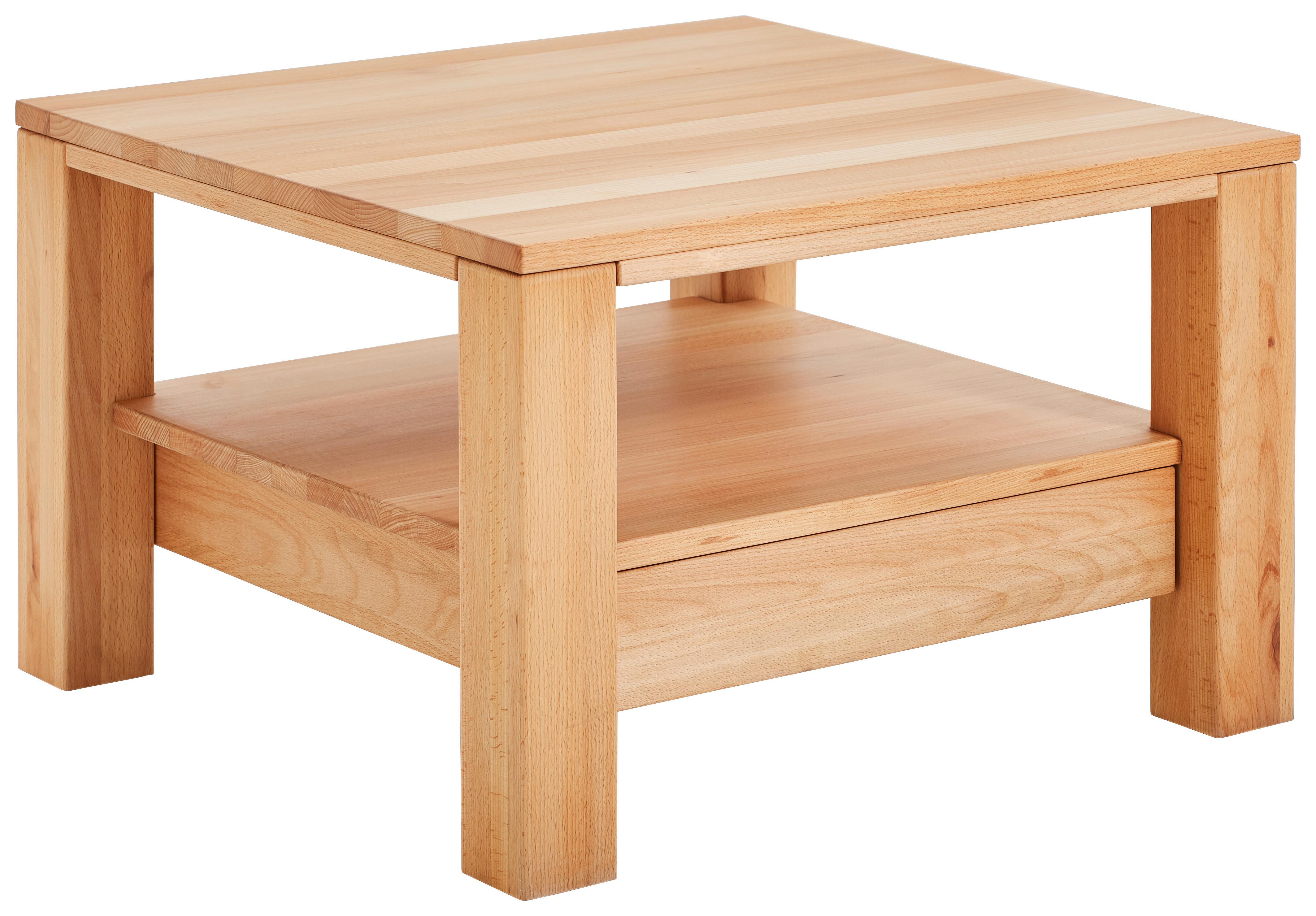 STOLIK KAWOWY PANAMA - kolor bukowy, Natur, drewno (70/70/47,5cm) - Linea Natura