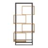 HYLLA ADRIAN -EXKLUSIV- - svart/naturfärgad, Modern, metall/trämaterial (80/160/33,2cm) - Mömax