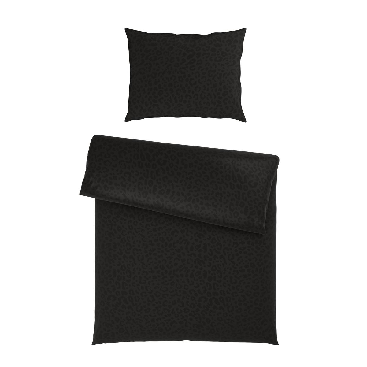 Lenjerie de pat Animal, cca. 140x200/50x70 cm - negru, Konventionell, textil (140/200cm) - Mömax