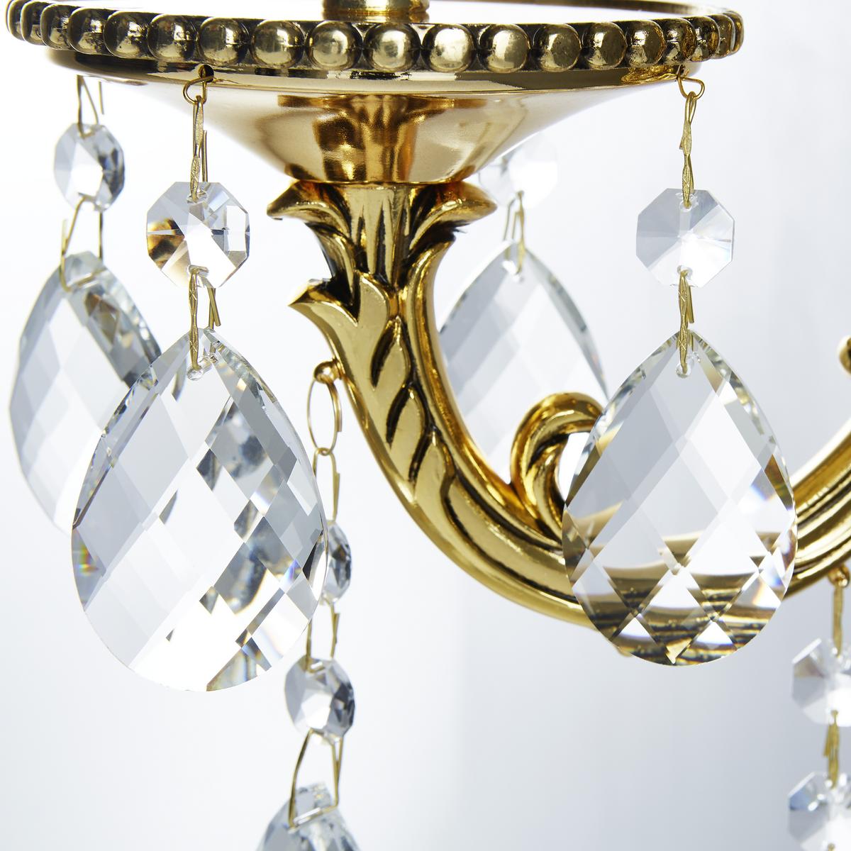 KINKIET KRYSZTAŁOWY KADE 1 - kolor złoty, Lifestyle, metal (27/42cm) - Glandor