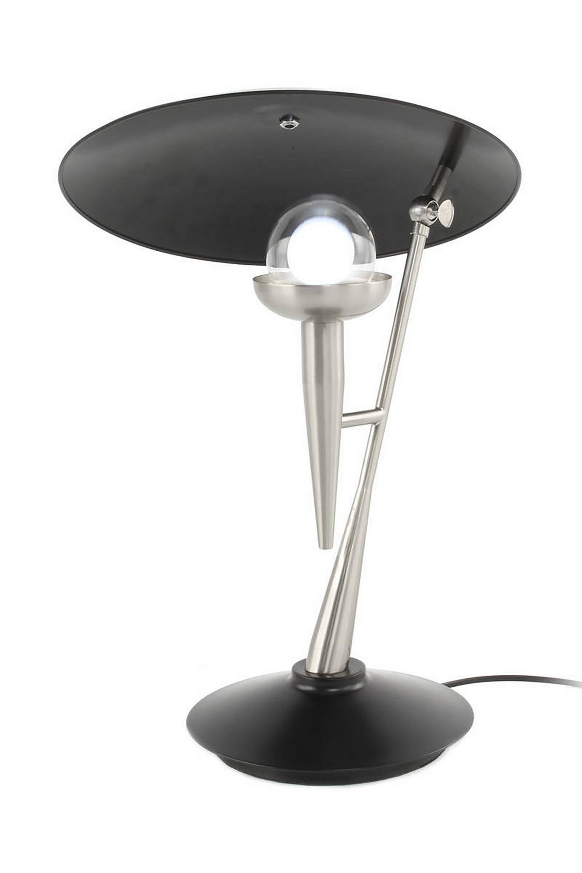 Tischleuchte Tischlampe Flyer 125 - Silberfarben/Schwarz, Trend, Metall (36/36/50cm) - Kayoom