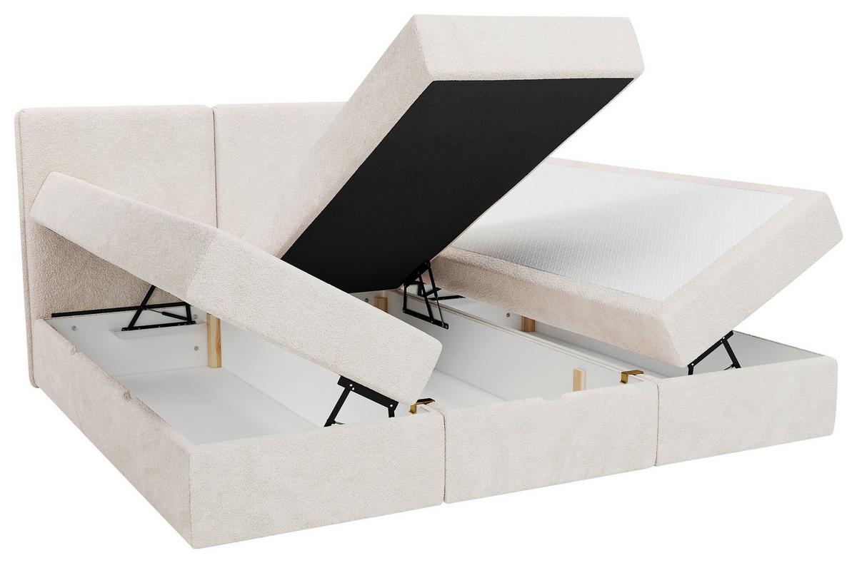 Familienbett Domino Combo II Creme ca. 270x200cm - Creme/Schwarz, MODERN, Holz/Holzwerkstoff (270/200cm) - MID.YOU