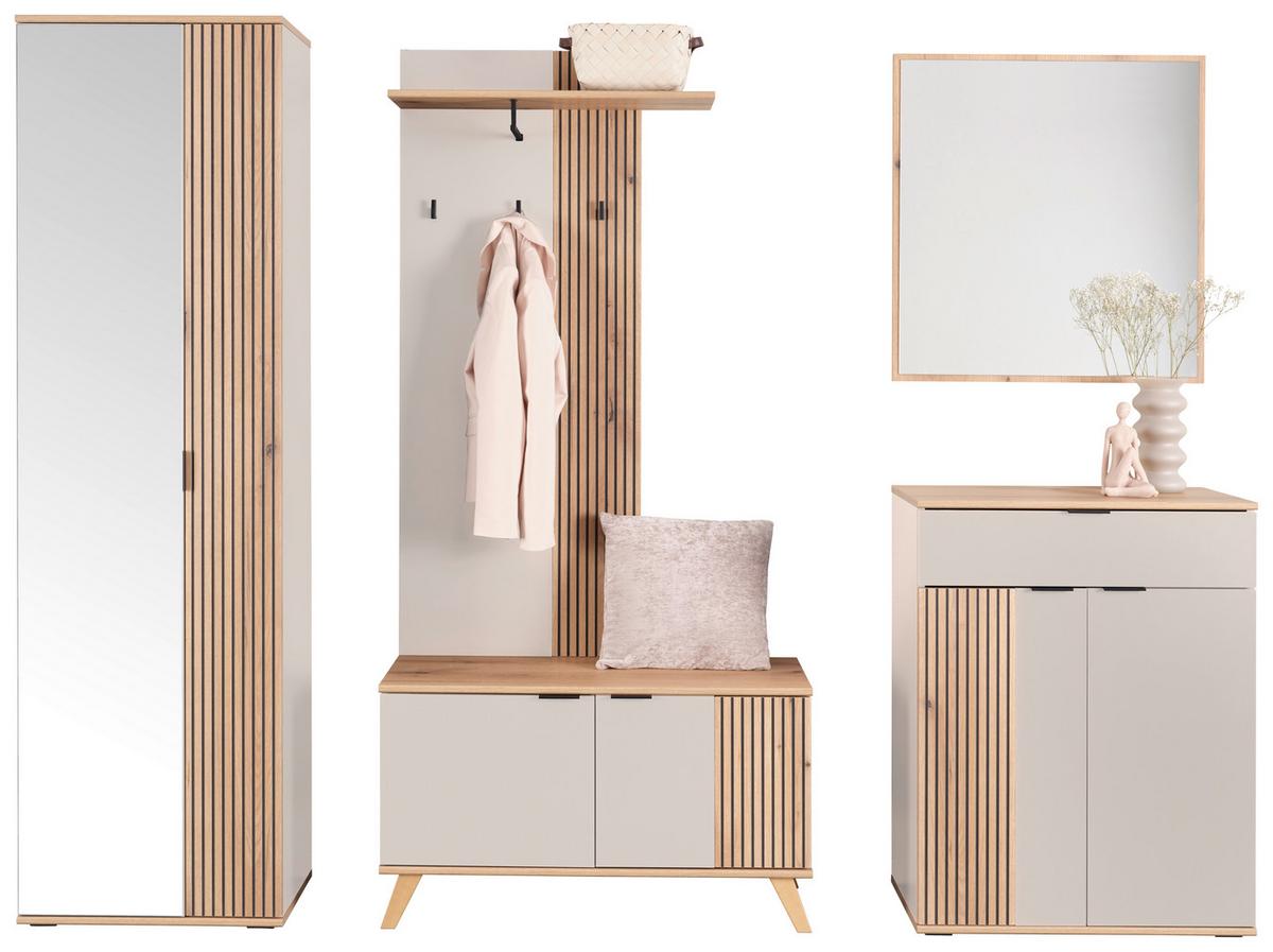 Klupa Za Predsoblje Clever - kašmir/boje hrasta, Moderno, drvni materijal/drvo (90/52/38cm) - Modern Living