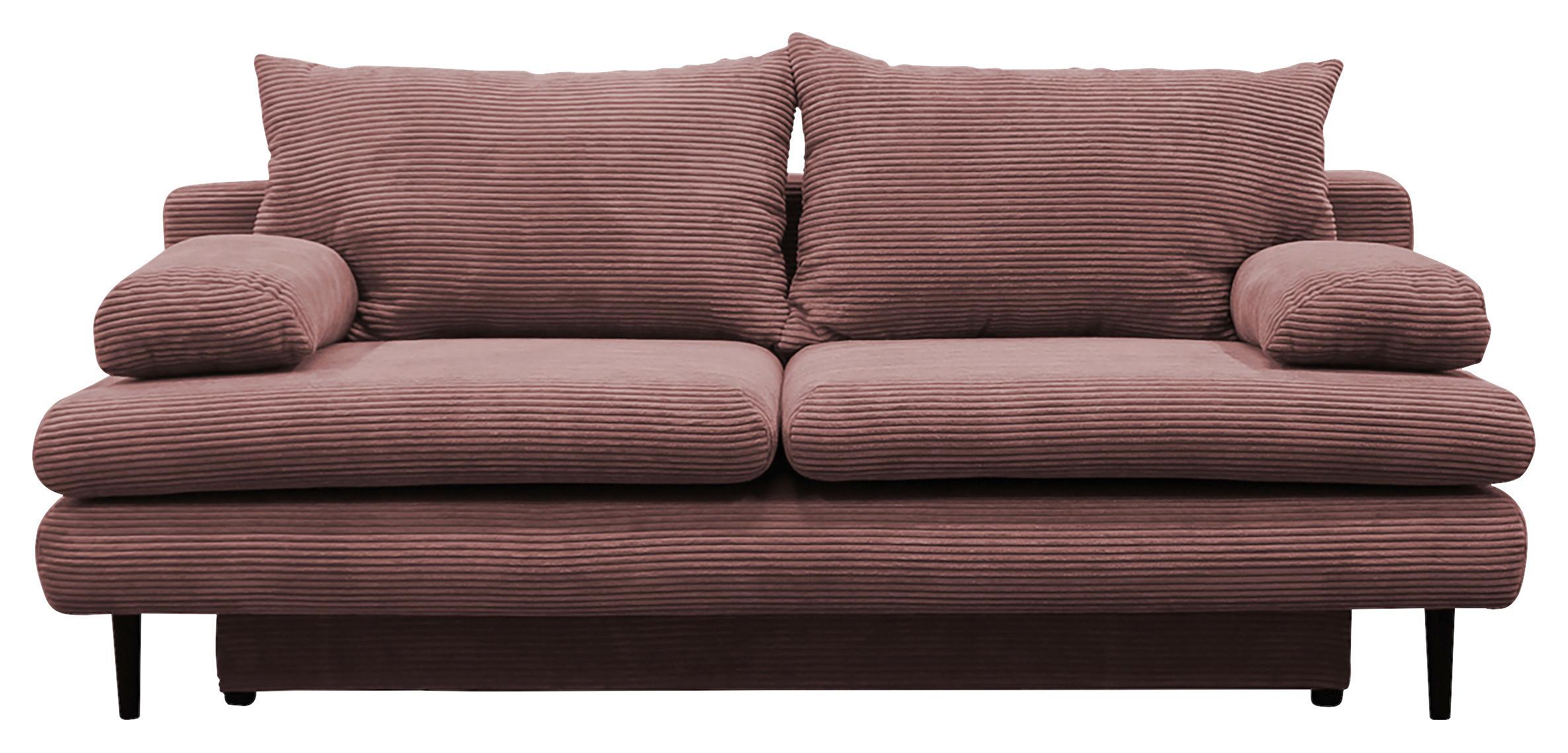Canapea extensibila FIORE - roz antic, Design, textil (202/85/99cm) - Modern Living