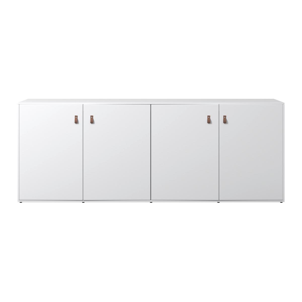 Comodă cu uși MICK - alb, Modern (180/69,5/40cm) - Bessagi Home