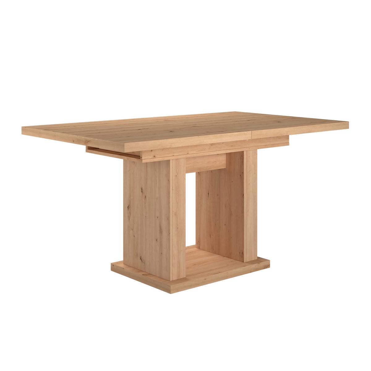 Masă extensibilă Patrik - culoare lemn stejar, Konventionell, material pe bază de lemn (150 (190)/76/90cm)