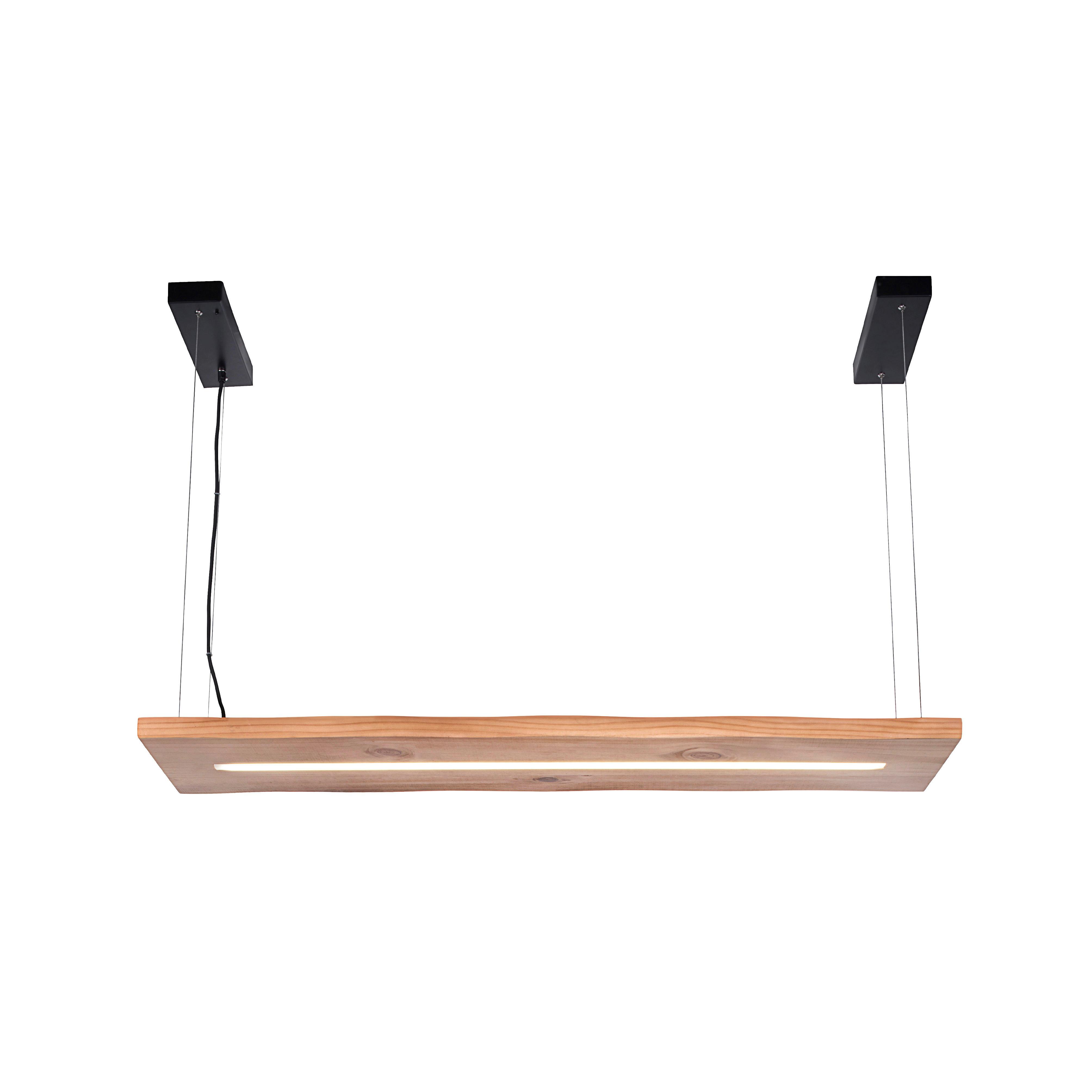 LED-Hängeleuchte Palma max. 25 Watt - Schwarz/Naturfarben, Natur, Holz/Kunststoff (120/30/120cm) - Paul Neuhaus
