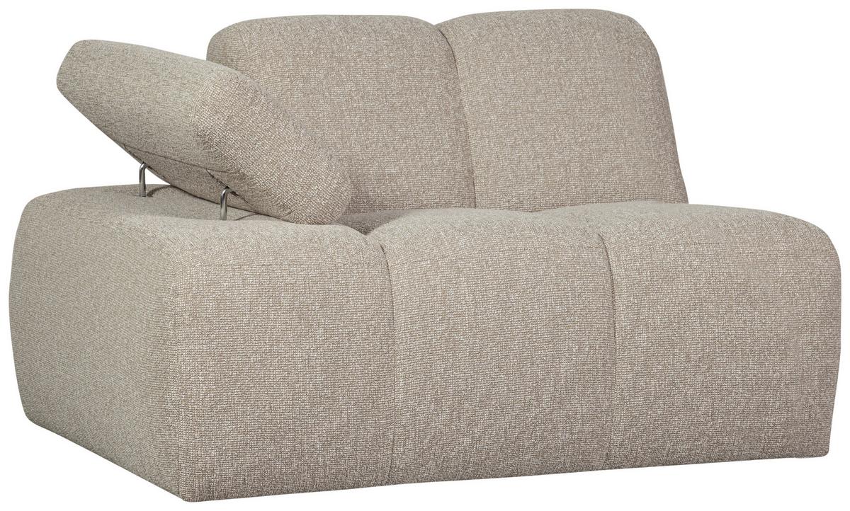 Sofaelement Mojo Beige B: 97cm - Beige/Schwarz, Design, Kunststoff/Textil (97/74/124cm) - Livetastic