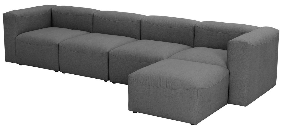 ECKSOFA LENA - Anthrazit, Design, Kunststoff/Textil (350/175cm) - Max Winzer