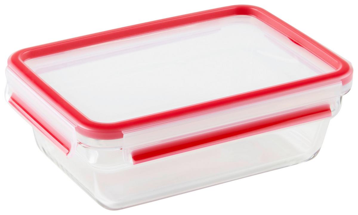 POJEMNIK NA ŻYWNOŚĆ N1040500 - czerwony, Basics, tworzywo sztuczne/szkło (16,8/11,8/7cm) - Emsa