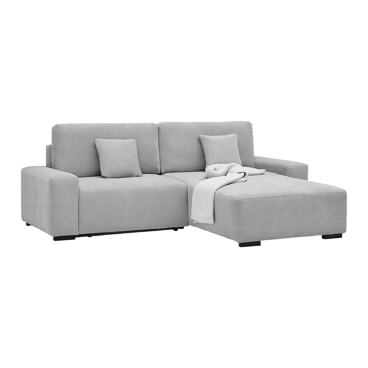Wohnlandschaft Eliano Grau - Schwarz/Grau, Modern, Holz (252/93/184cm) - Mömax