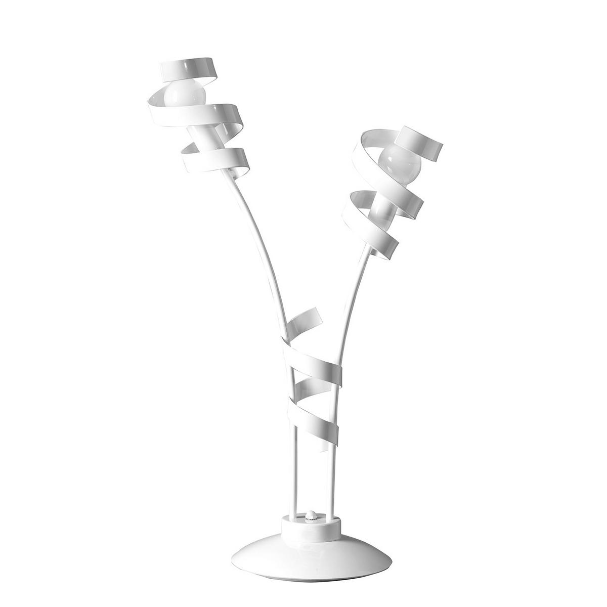 Tischleuchte Zoe Weiß max. 6 Watt - Weiß, Design, Metall (40/65cm)