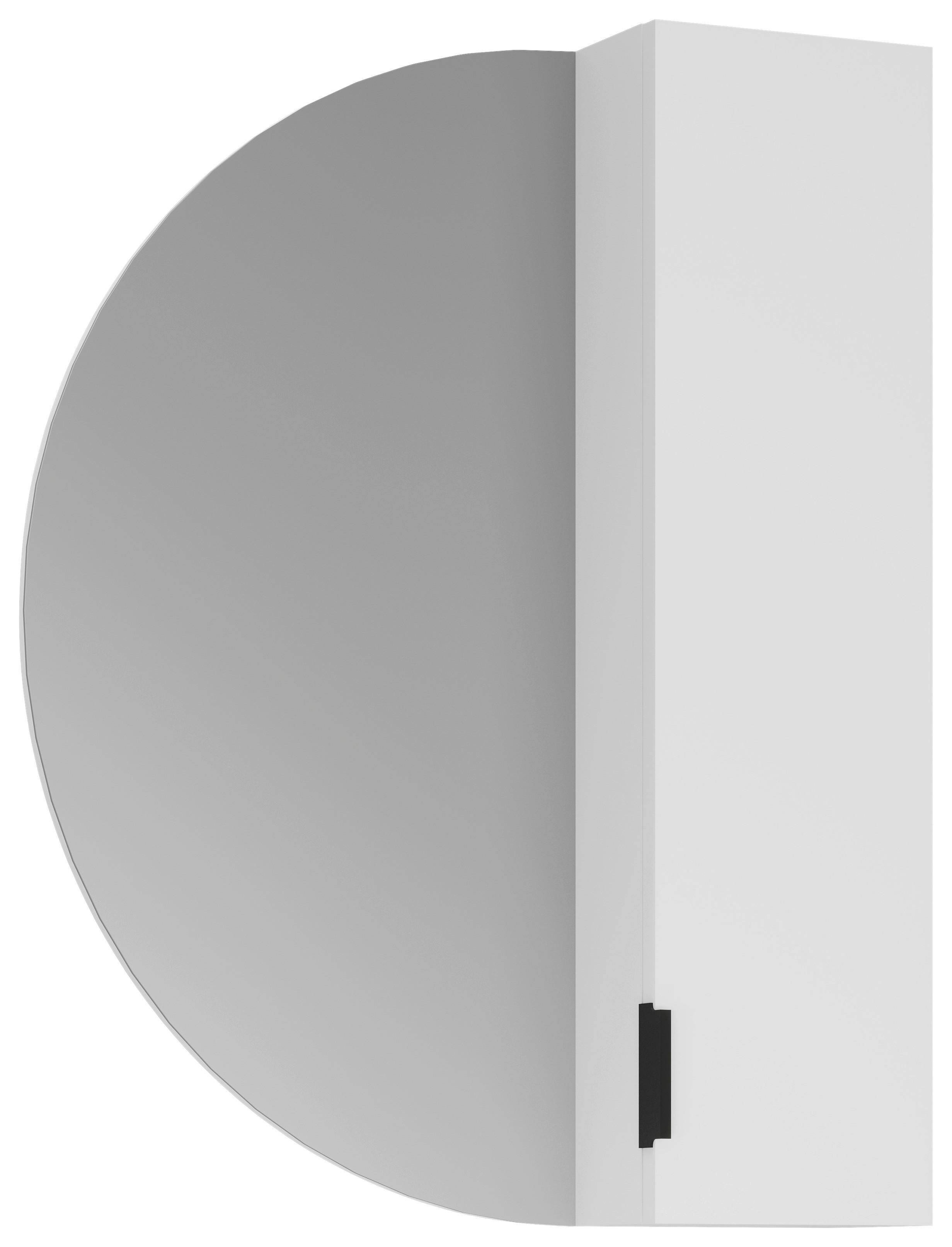 Element S Ogledalom Napoli- Exklusiv- - bijela/crna, Moderno, drvni materijal/metal (60/80/20cm) - Mömax