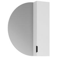 Element S Ogledalom Napoli- Exklusiv- - bijela/crna, Moderno, drvni materijal/metal (60/80/20cm) - Mömax