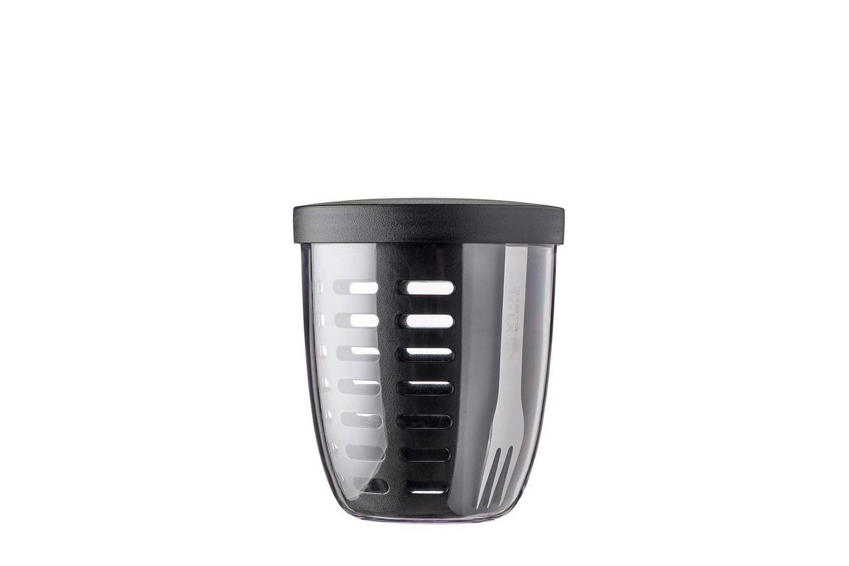 ZESTAW LUNCHOWY 107656041100 - czarny, Konventionell, tworzywo sztuczne (21,4/10,6/19,8cm) - Mepal