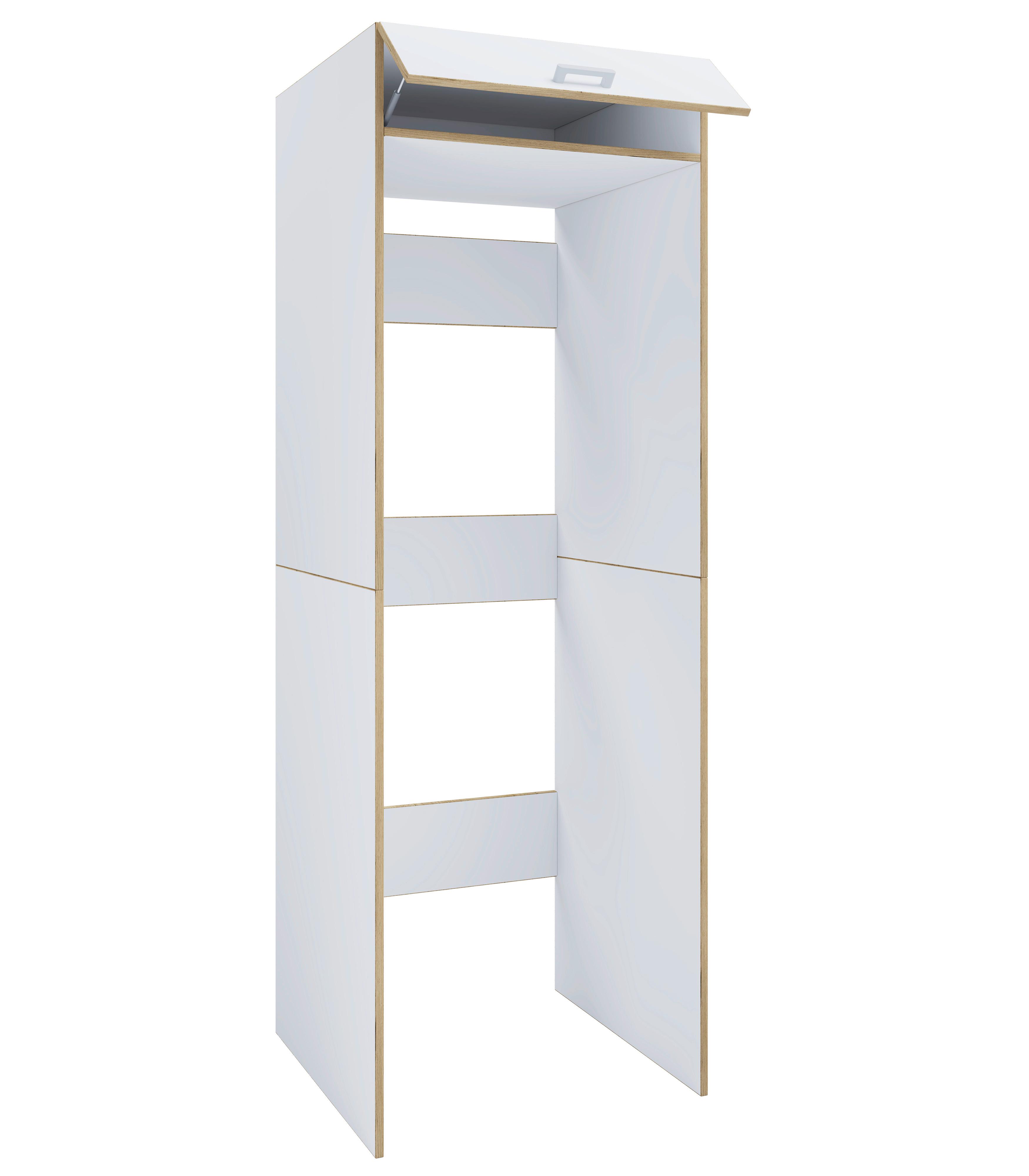 Waschmaschinenschrank Rislo - Honigeiche/Weiss, Trend, Holzwerkstoff/Kunststoff (67/200/68cm) - MID.YOU