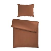 Posteljnina Dobby Streif - mocha rjava, tekstil (200/140cm) - Mömax