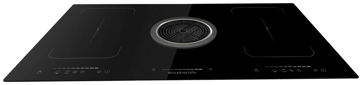 Kochfeld-Dunstabzug-Kombi IN4-DA-2FZA+W - Schwarz, MODERN, Metall (90/24.50/52cm) - PKM