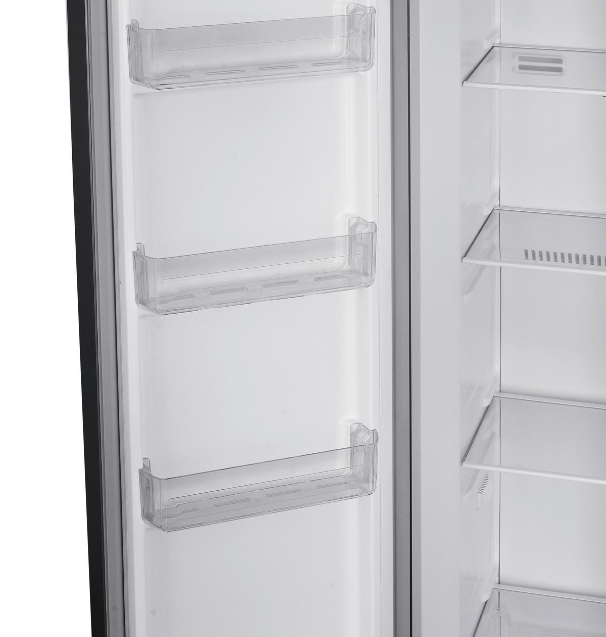 Side-by-Side AC178IXWS-16 Edelstahlfarben - Edelstahlfarben, Trend, Glas/Kunststoff (91/177/59cm) - Respekta