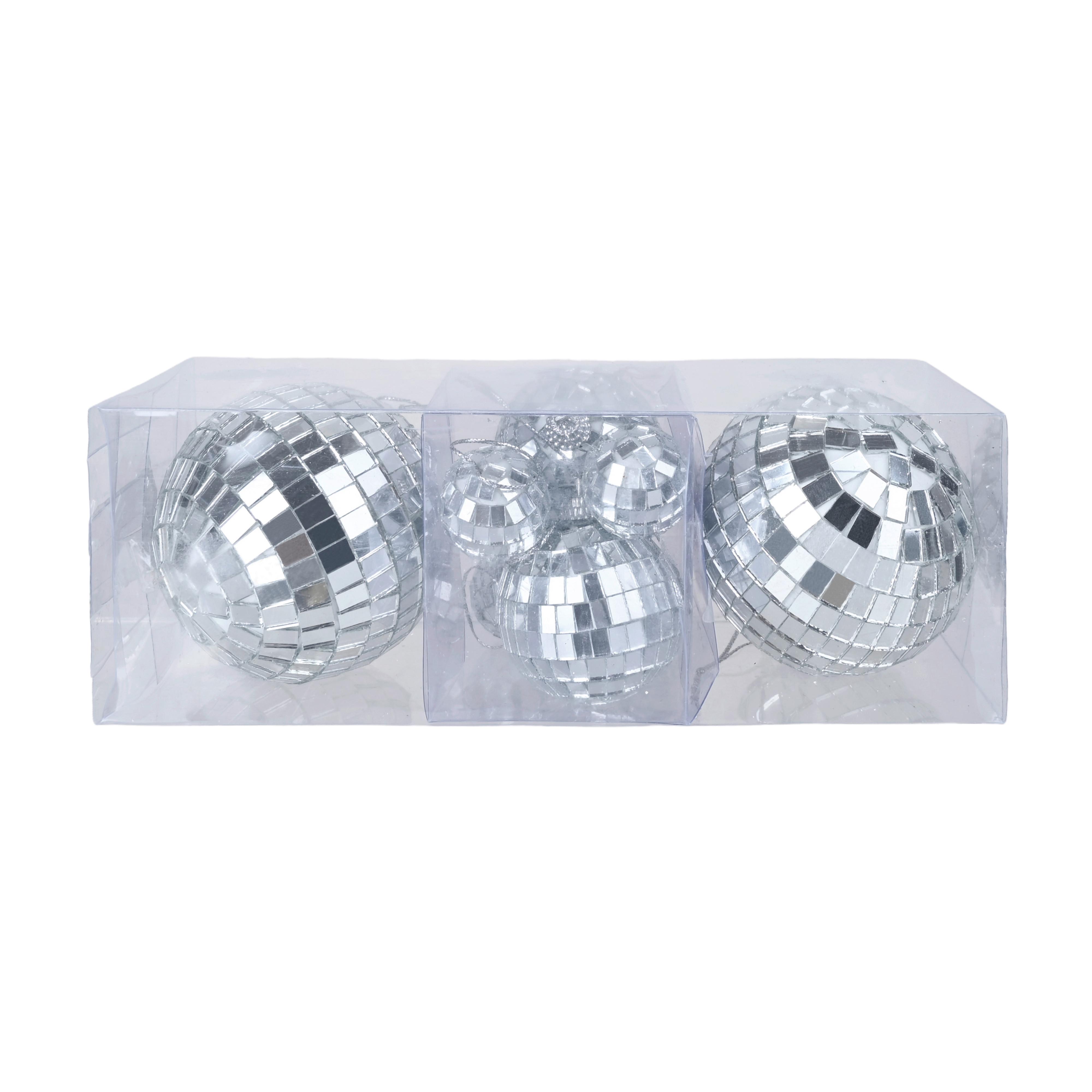 DEKORATIONSHÄNGE DISCO -PAZ- - silver, Klassisk, glas/plast - Mömax