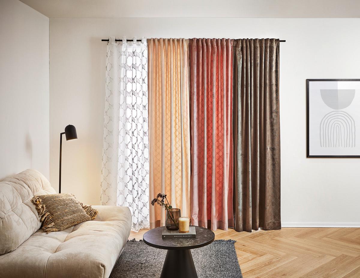 ZASŁONA GOTOWA J-IMPRESS JOOP! - brązowy, Design, tkanina (130/250cm) - Joop!