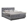 Boxspringbett Cordoba Grau ca. 180x200cm - Schwarz/Grau, KONVENTIONELL, Holz/Holzwerkstoff (180/200cm) - Premium Living