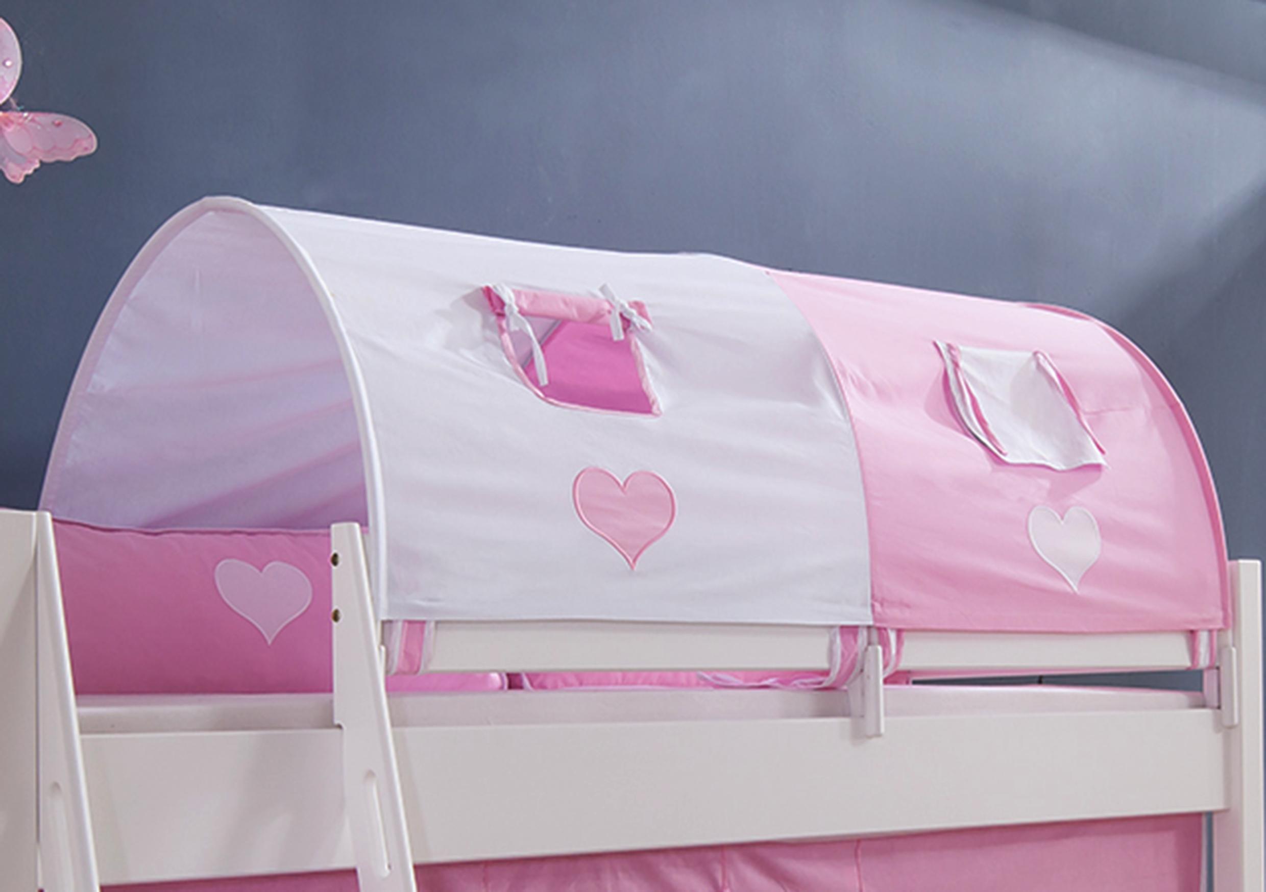 TUNNELSET in Rosa/Weiß - Rosa/Weiß, Design, Textil (155/90/79cm)