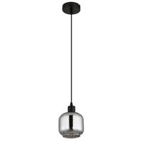 Lampă Suspendată Xia - opal/negru, Design, plastic/sticlă (14/120cm) - Globo