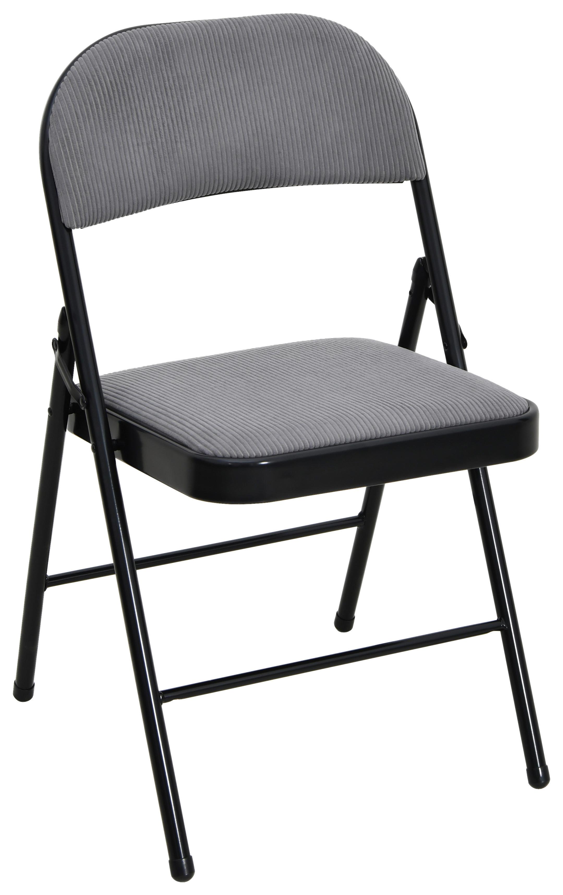Stol Walter, Siva - siva/črna, Moderno, kovina/tekstil (46,5/79/49cm)