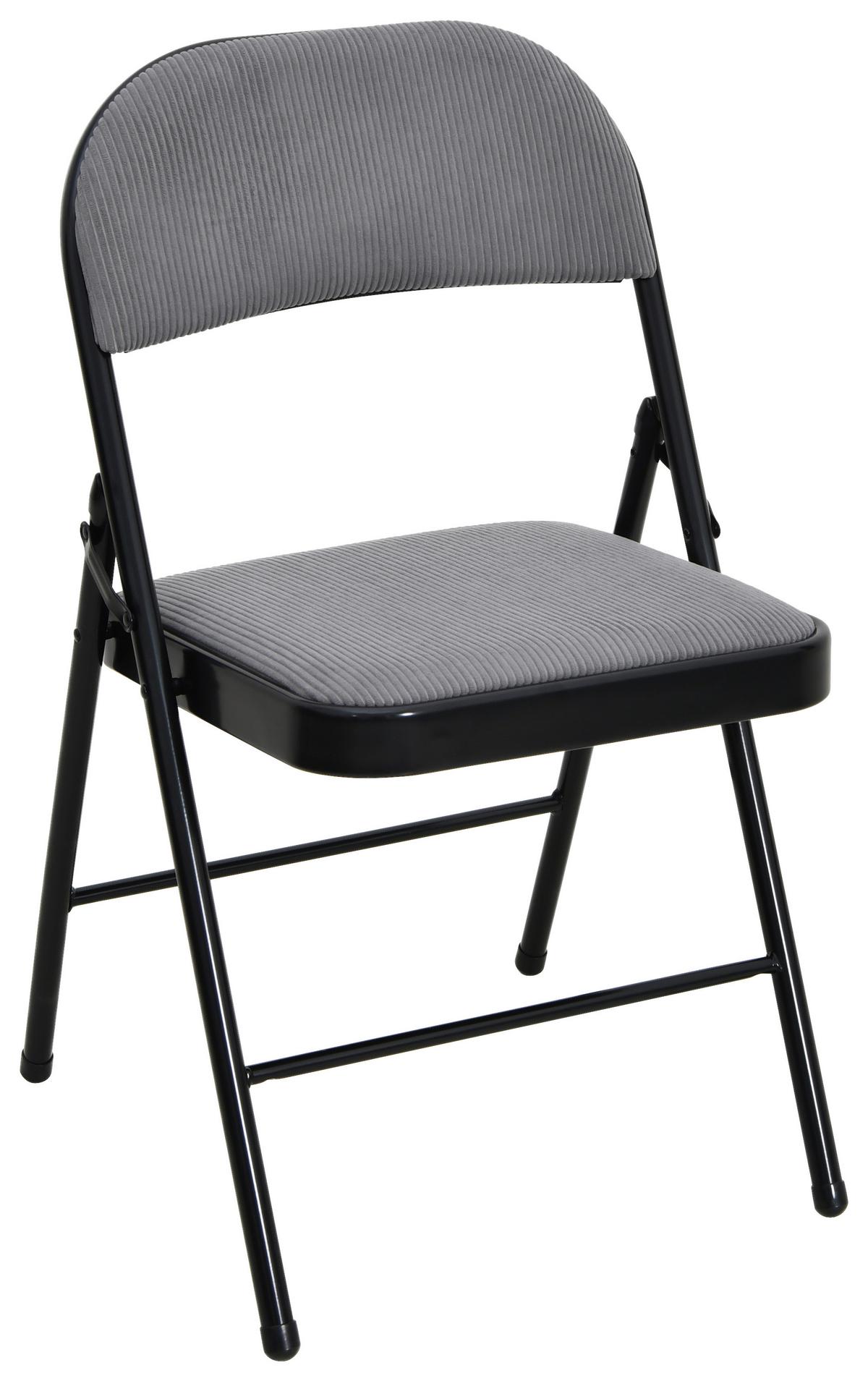 Stol Walter, Siva - siva/črna, Moderno, kovina/tekstil (46,5/79/49cm)