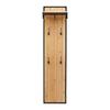Garderobe Vittoria ca. 40x170 cm Tanne massiv - Schwarz/Naturfarben, MODERN, Holz/Metall (40/170/27cm) - Bessagi Home