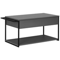 Waschtischunterschrank "New Yo rk", Grau B: 88 cm hängend - Schwarz/Grau, MODERN, Holzwerkstoff/Metall (87,5/43,5/47,5cm) - MID.YOU