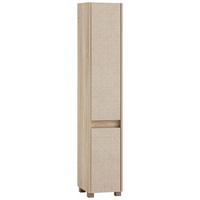Hochschrank Sander Eiche/Beige - Beige/Schwarz, MODERN, Holzwerkstoff/Kunststoff (30,2/164,5/33cm) - MID.YOU