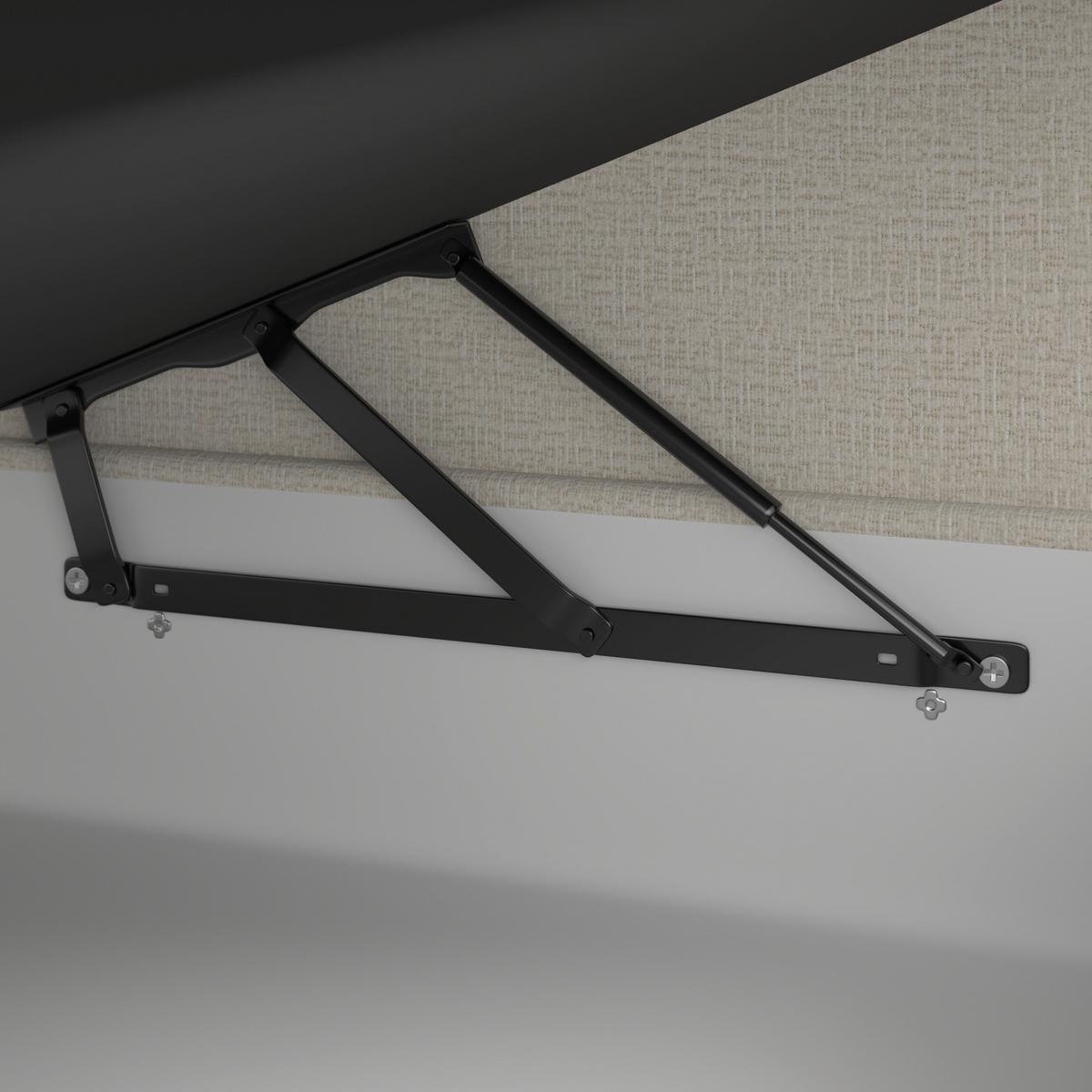 Boxbett Imola ca. 180x200 cm Creme inkl. Topper - Creme/Schwarz, Modern, Holz/Kunststoff (180/200cm) - Bessagi Home
